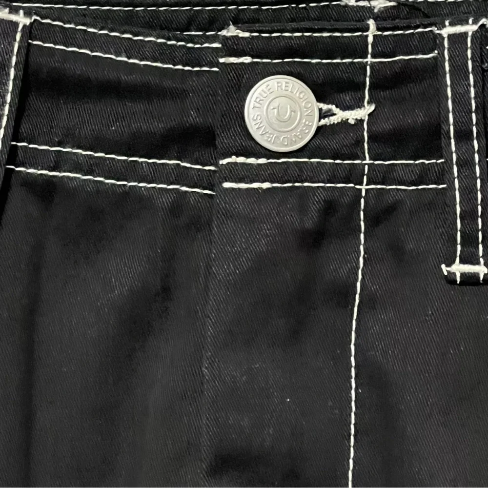 True Religion Cargo Pants Jet Black Big Stitch‎
